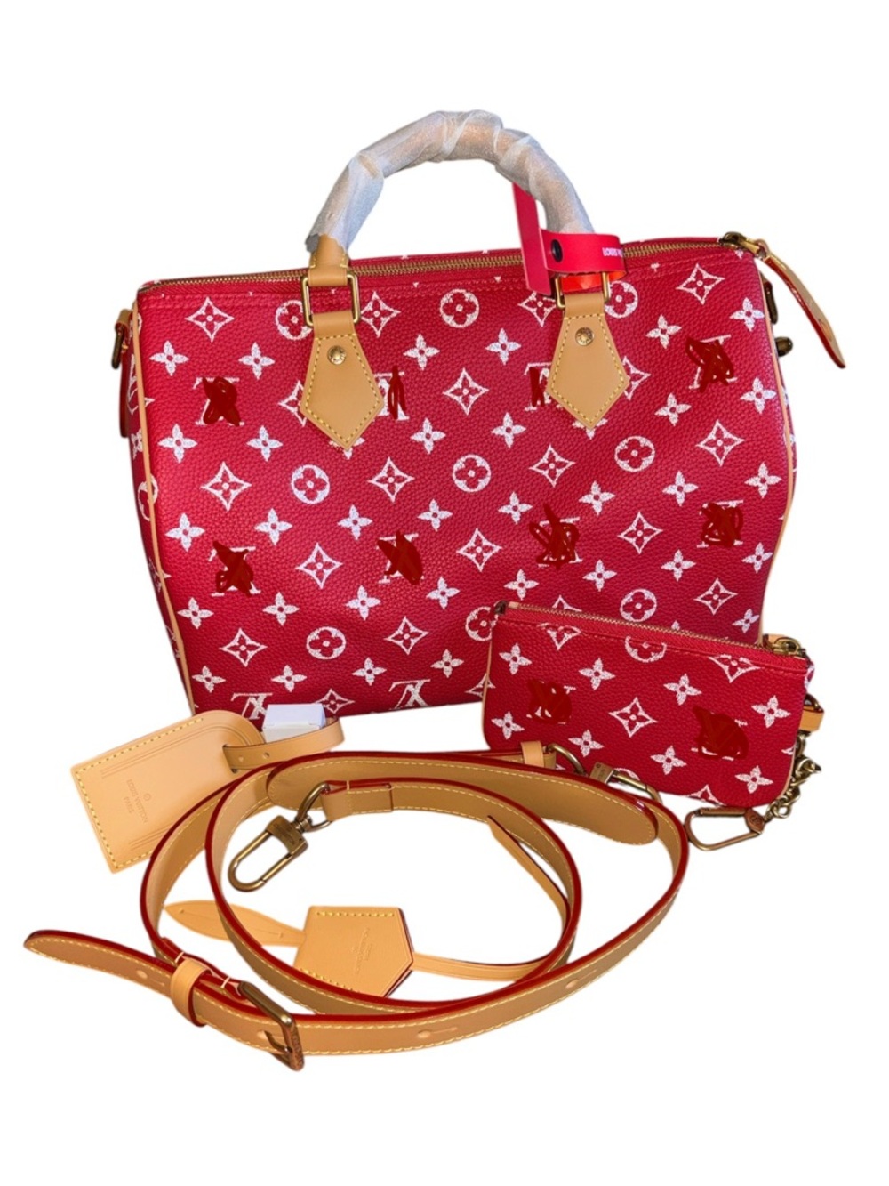 Fashion Top Quality P9 Speedy 30 Calfskin Leather Satchel